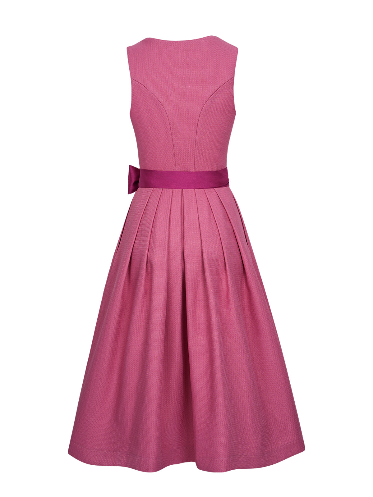 Pink Herz-Ausschnitt Einfarbig Dirndl Camille
